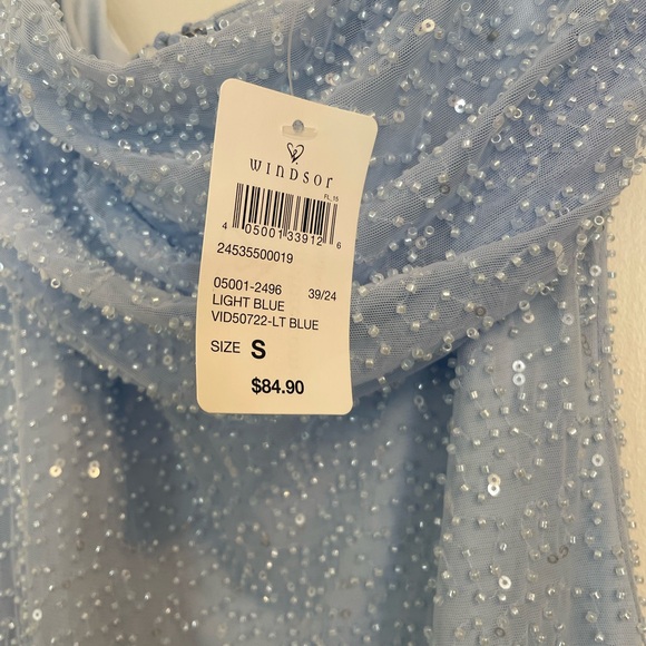 Windsor - Lena strapless Bodycon Beaded Mesh Mini Dress - Picture 6 of 6